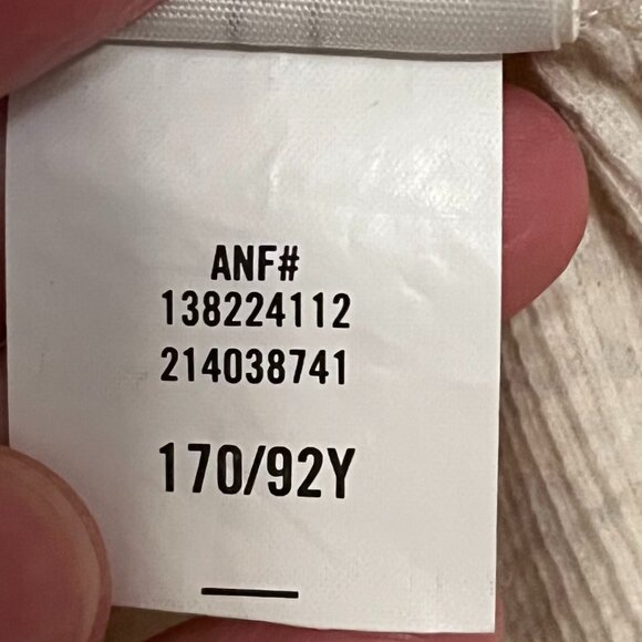 Abercrombie & Fitch lace trim tank top size medium cream oatmeal Y2K cotton - Picture 9 of 9